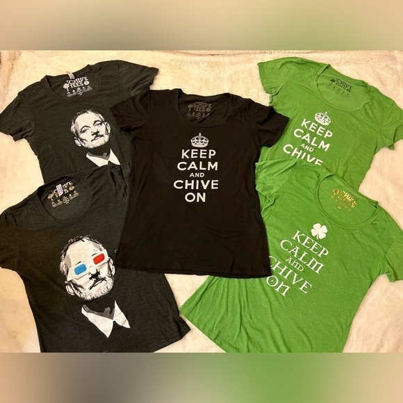 The Chive Keep Calm And Chive On BFM Bill Murray Tees Set of Five Size Large - Picture 1 of 11